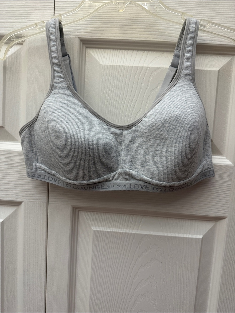 Primark Light Gray Ribbed Wireless Comfort Bra